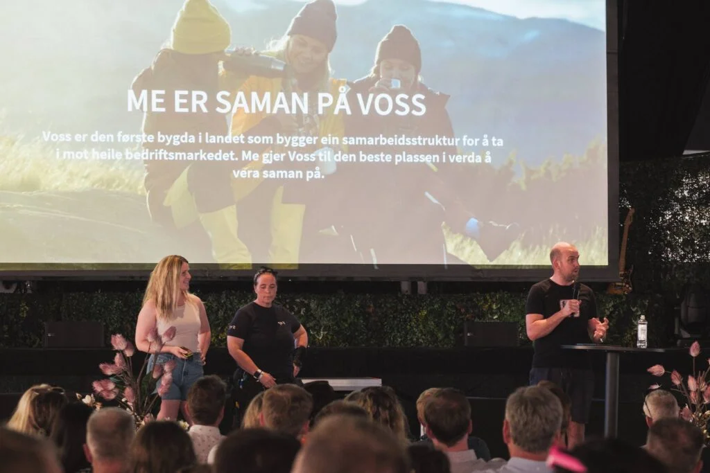 Intern-lansering av den nye portalen på Last Tuesday under Ekstremsportveko. Foto: Åsmund på Visit Voss