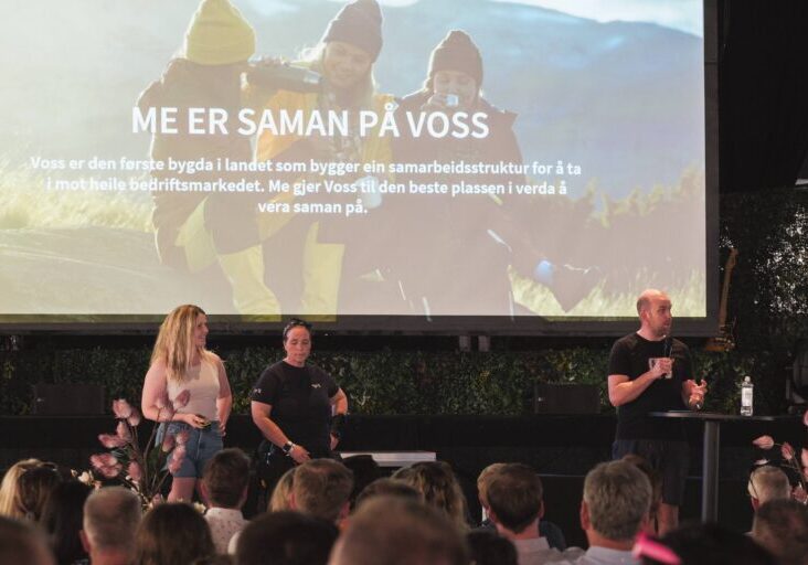 Intern-lansering av den nye portalen på Last Tuesday under Ekstremsportveko. Foto: Åsmund på Visit Voss